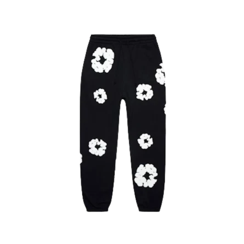 Denim Tears Cotton Wreath Black Sweatpants